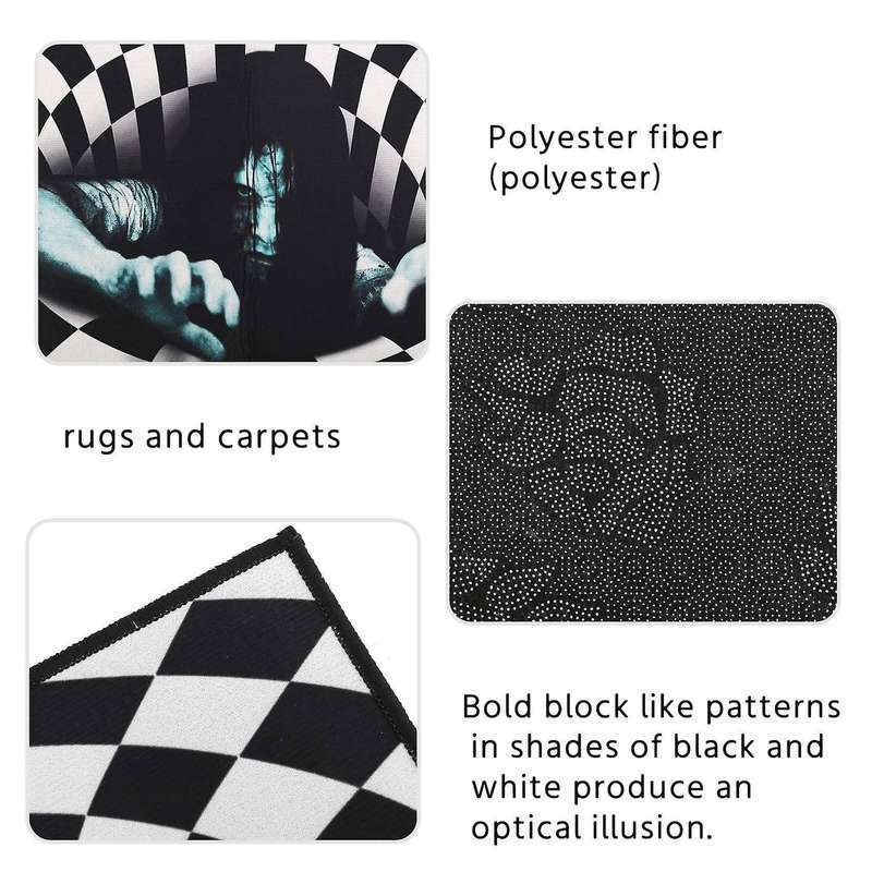 Grimace Stereo Vision Circular Carpet Floor Mat Geometry Living Room Bedroom Carpet Art Tea Table C