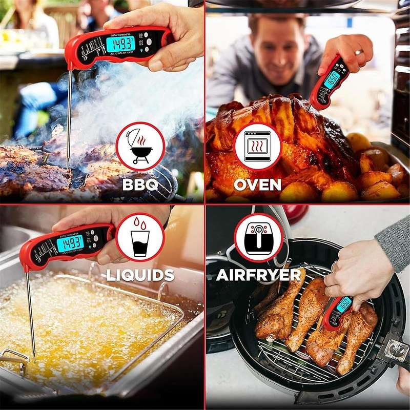 Grillers Instant Read Meat Thermometer for Grill and Cooking Best Waterproof Ultra Fast Thermometer