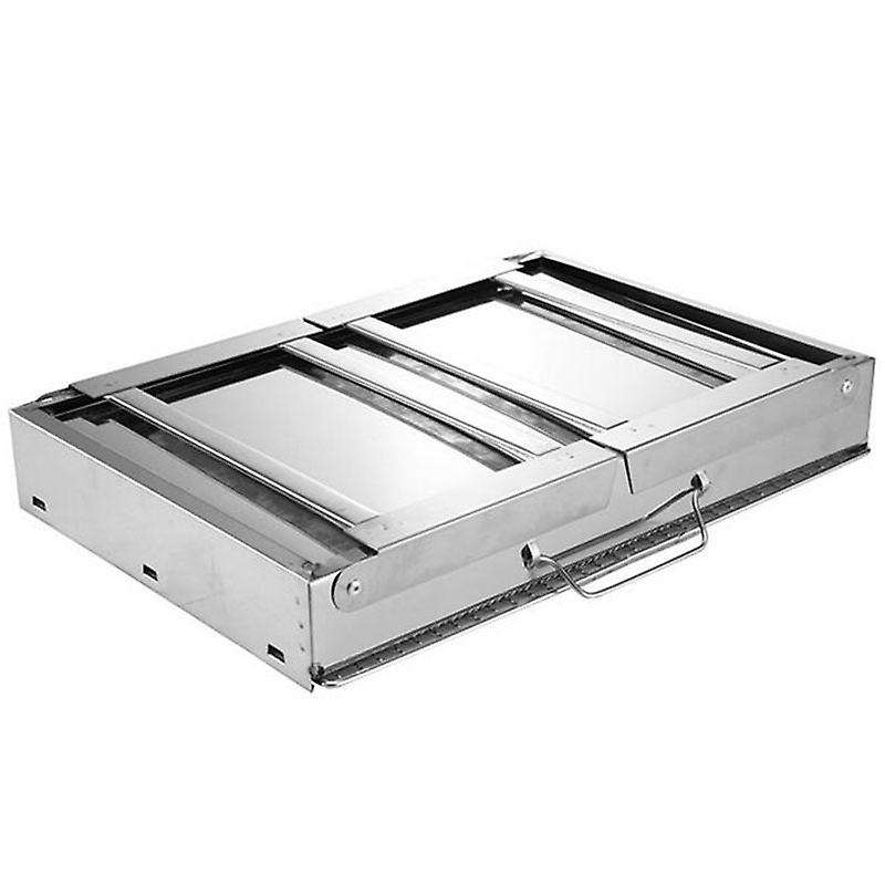 Grills for Barbecue & Silver Outdoor Stainless Steel Hiking Charcoal Camping Grill
