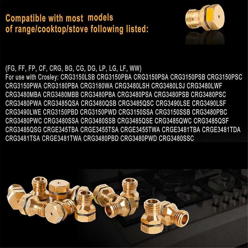 GRLP4 LP Conversion Kit ,Propane Orifice ,Gas to Propane Conversion Kit ,Brass, for Range