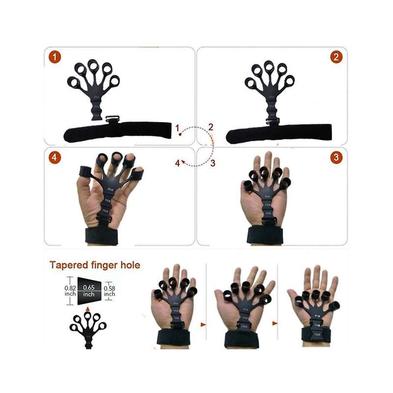 Gripster,grip Strength Trainer,finger Strengthener,6 Adjustable Finger Flexion Extension Training 2