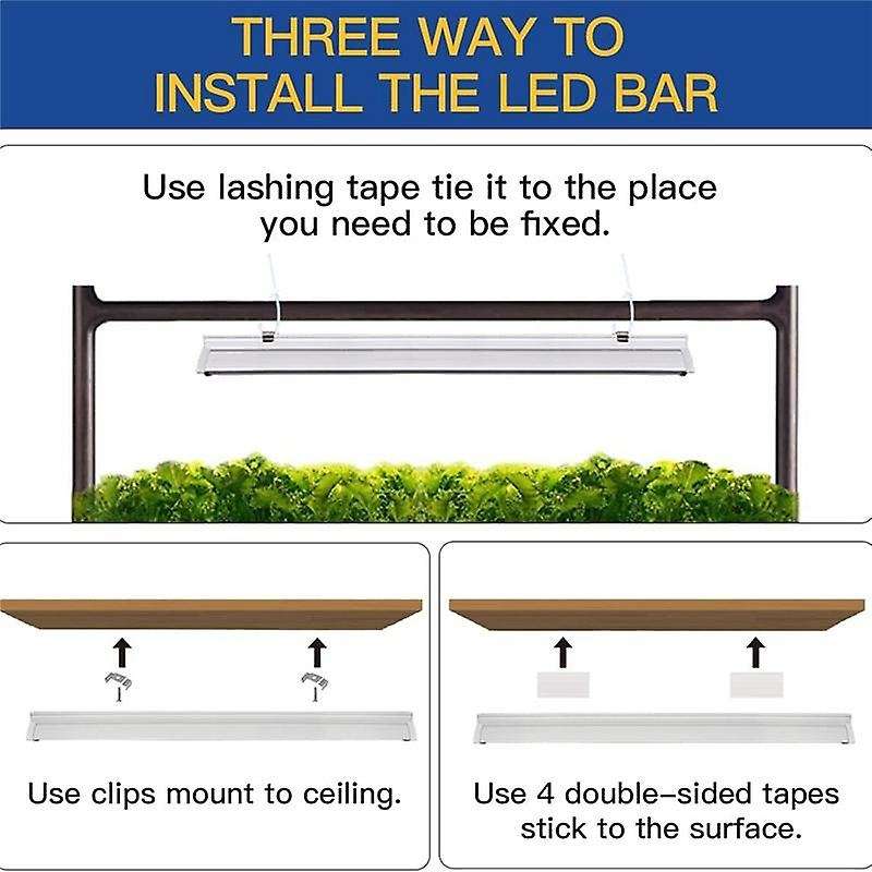 Grow Light Strips, 102 Led-bulbs White Full Spectrum Plant Light for Indoor Plants Growing Seedlin