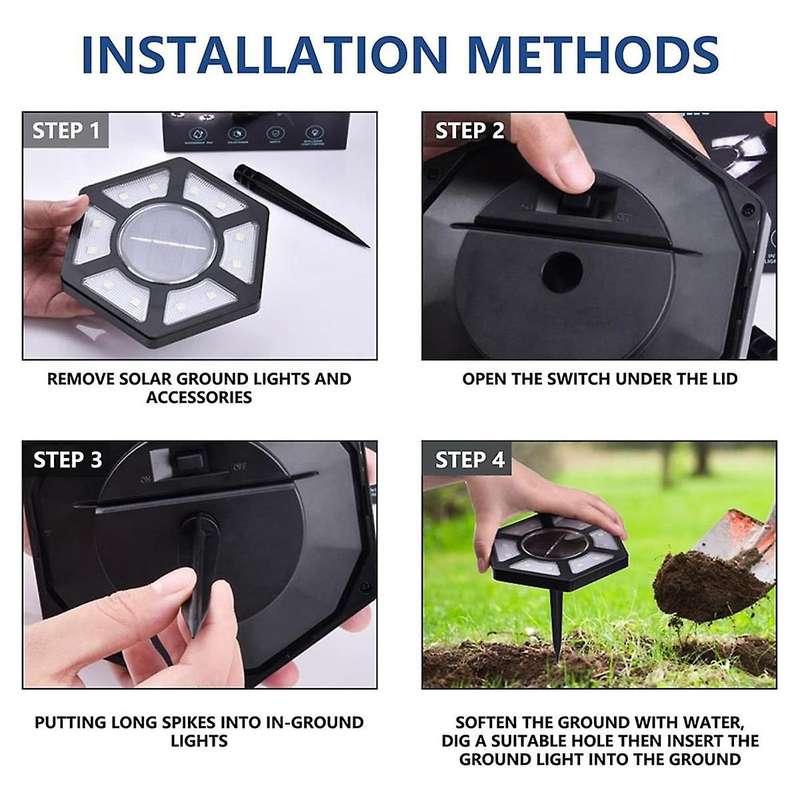 Ground Lights Outdoor with Lights Source Automatic Induction-Outdoor Lights,Solar Lights Outdoor,Wat