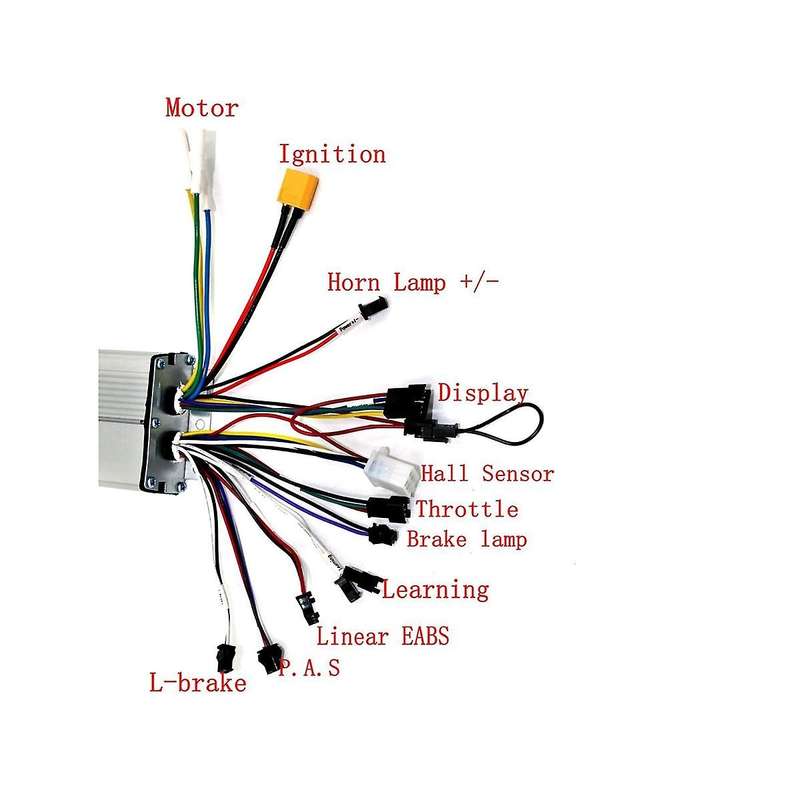 Gt-100 Lcd Display Instrument Dashboard Controller Cable Kit 36v 500w Controller Electric Scooter Ac