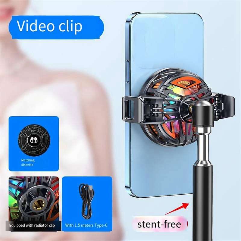 GT31 Mobile Phone Radiator Cooler Semiconductor Refrigeration Magnetic Live Broadcast Clip Dual- Coo