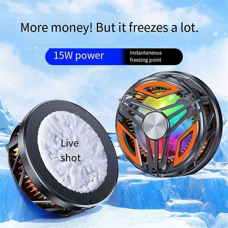GT31 Mobile Phone Radiator Cooler Semiconductor Refrigeration Magnetic Live Broadcast Clip Dual- Coo
