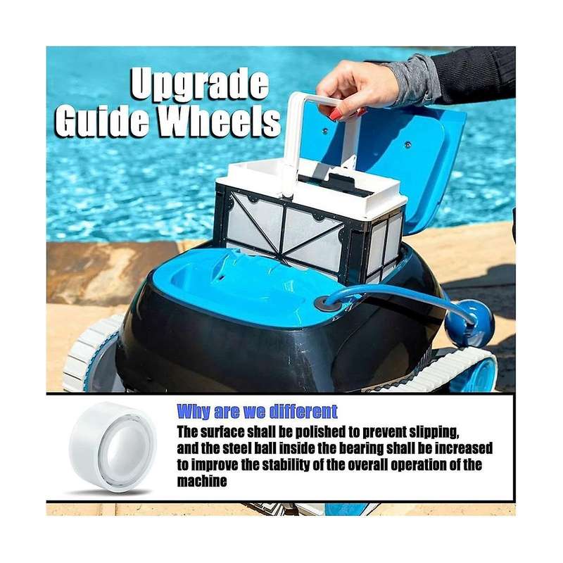 Guide Wheels 4 Pack with 2 Pack Pulley Gears Replacement Part 3884997-r6 for Dolphin,pool Cleaner Ac