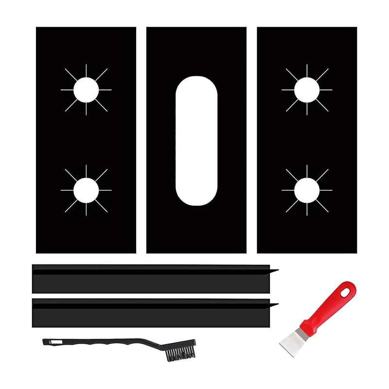 Guards for Gas Covers Protector 0.3mm,gas Stove Burner Covers 3 Stove Mat Protector with 2 Stove Spa