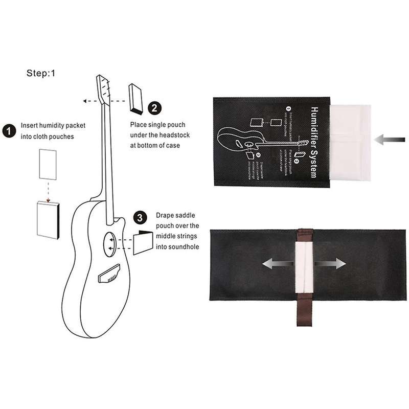 Guitar Automatic Humidifier Set Acoustic Guitar Two-Way Humidity Adjustment Package Classical Folk G