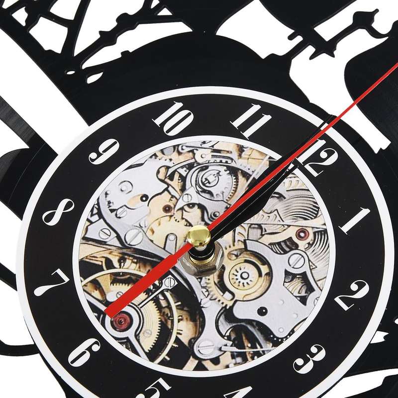 Guitar Wall Art Wall Clock Musical Instrument Wall Decor Vinyl Record Wall Clock Musical Gift