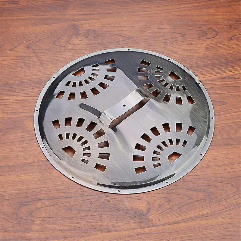 Guitar Cover Plate for Dobro Resonator Guitar Replacement Parts with Bronze Doumbek Darbuka Drum