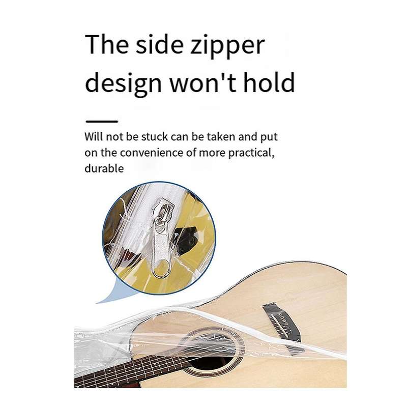 Guitar Dust Cover Transparent Translucent Dust-proof Waterproof Acoustic Electric Guitar Cover Prote