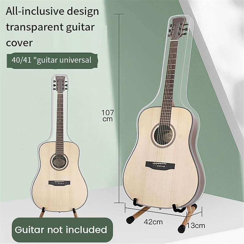 Guitar Dust Cover Transparent Translucent Dust-proof Waterproof Acoustic Electric Guitar Cover Prote