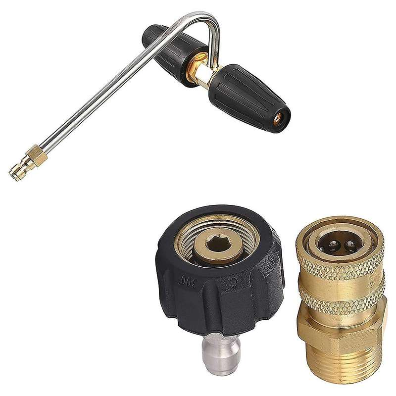 Gutter Cleaner Attachment for Pressure Washer, with 2 Rotary Turbo Nozzle,Pressure Washer Adapter Se