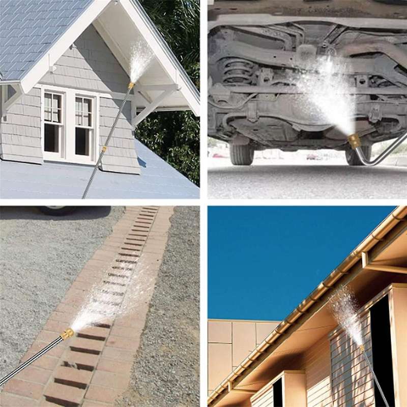 Gutter Cleaning Tool Set, High Pressure Washer Extension Wand Set, Spray Attachment for Wand Extens