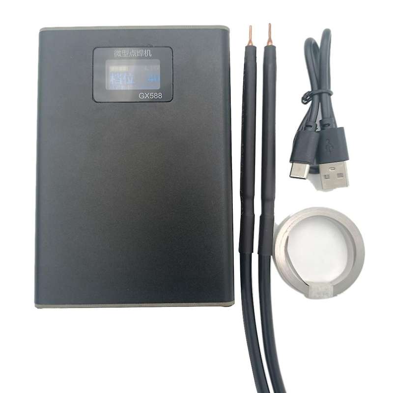 GX588 Portable 18650 Battery Spot Welder Spot Welding Machine Set with OLED Display for 0.2MM Strip