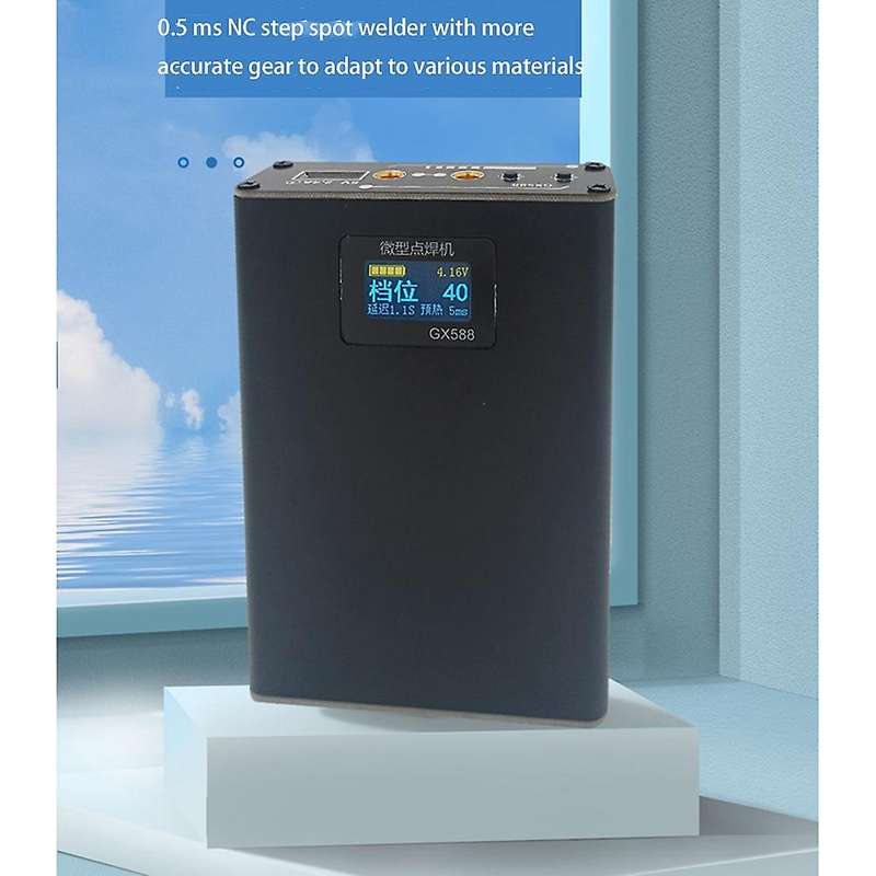 GX588 Portable 18650 Battery Spot Welder Spot Welding Machine Set with OLED Display for 0.2MM Strip