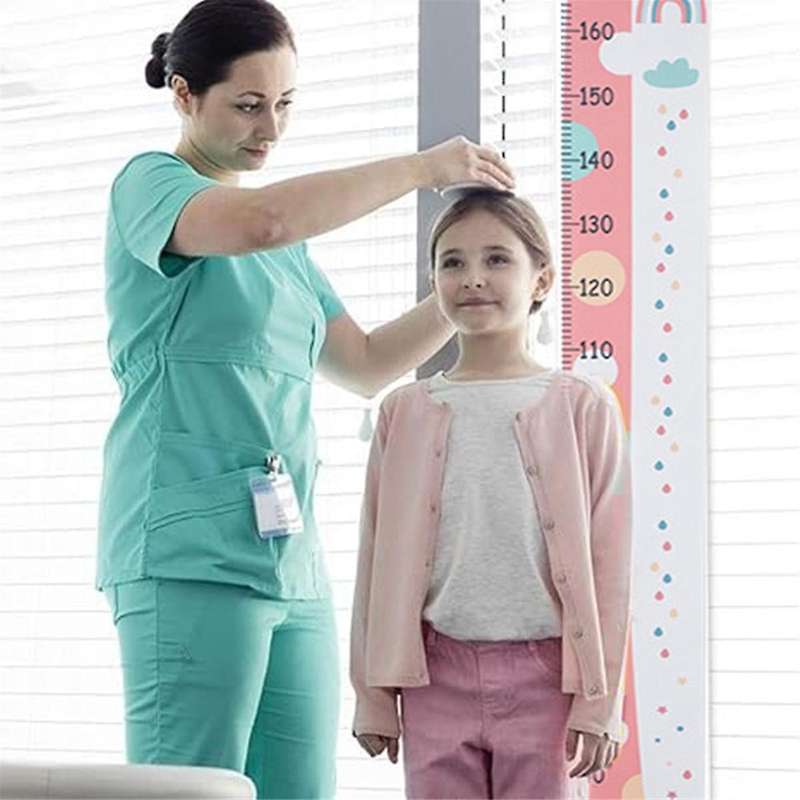 H Canvas Growth Chart for Kids -Unisex Kids Room Wall Decor -Measuring Height Chart-Wall Tape with H