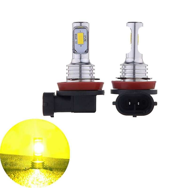 H11 H8 H16 80W 4000LM 3000K Yellow Tech LED Fog Lights Bulbs Kit