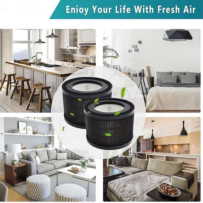 H13 HEPA Filter for TT-AP001/ VA-EE014 Air Purifier,3-In-1 True HEPA Filter with Activated Carbon Fi
