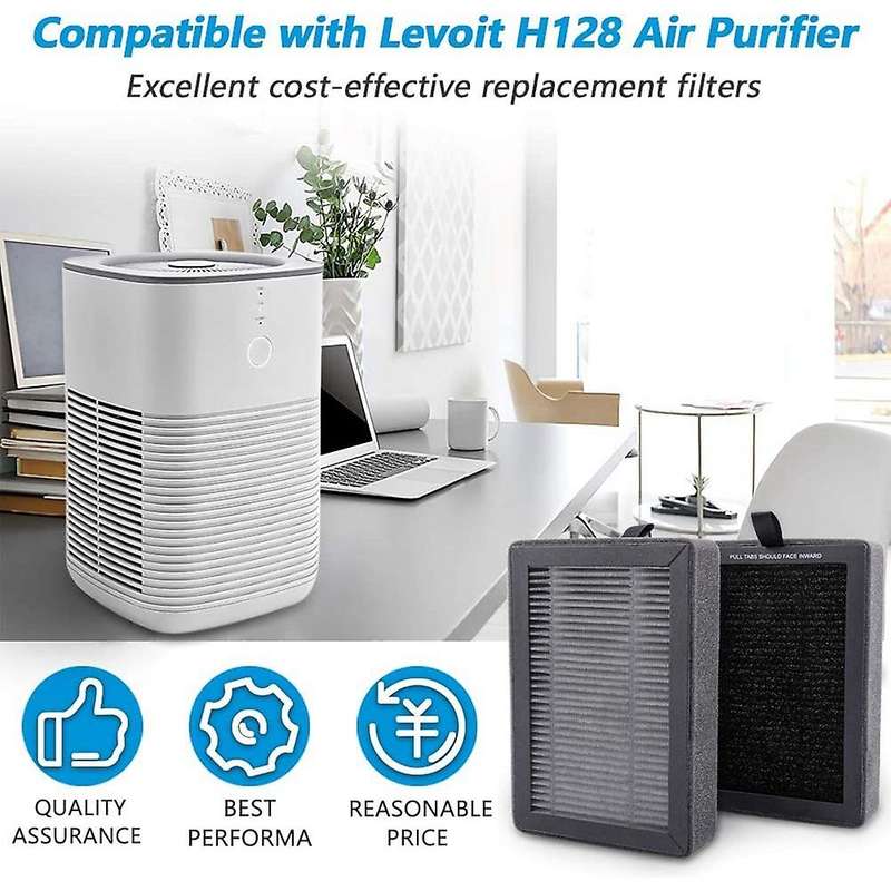 -H128 Replacement Filter for -H128 Purifier, -H128 H13 True HEPA Replacement Filter 2 Pack