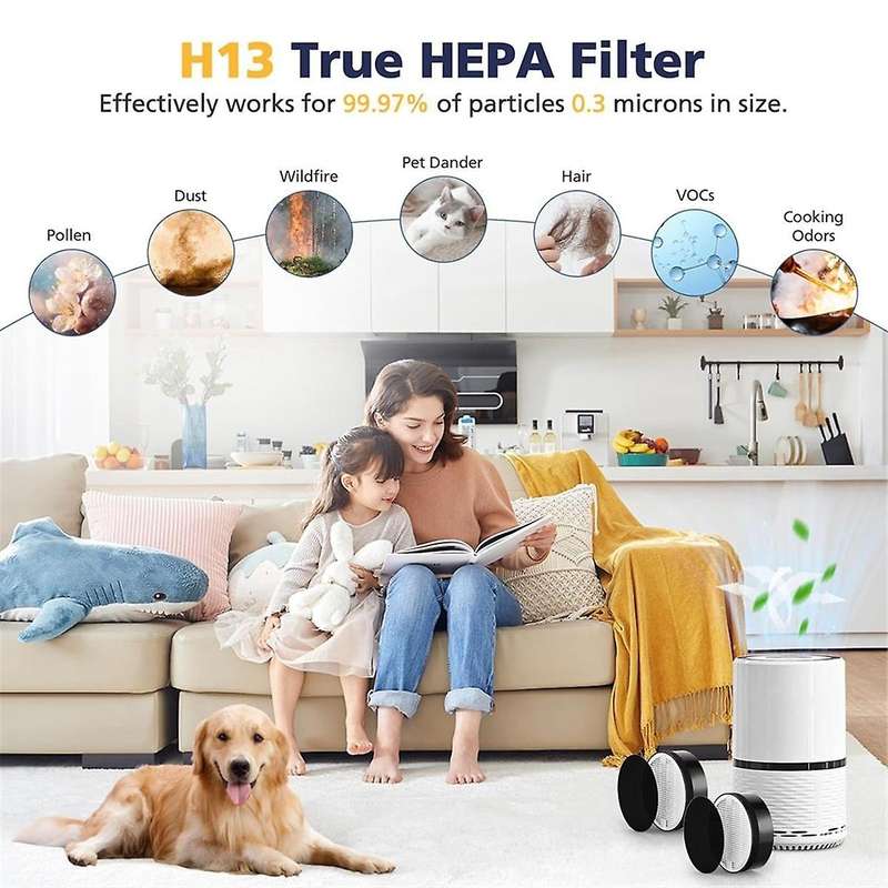 -H132 Replacement Filter for -H132 Air Puri-Fier Replacement Filter, 3-In-1 H13 True HEPA Filter