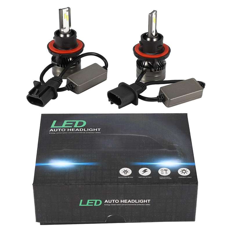 H13/9008 Car LED Headlight Bulbs Replace Kit, Series Led Hi/Lo Beam with Fan Csp Chip Canbus Ready I