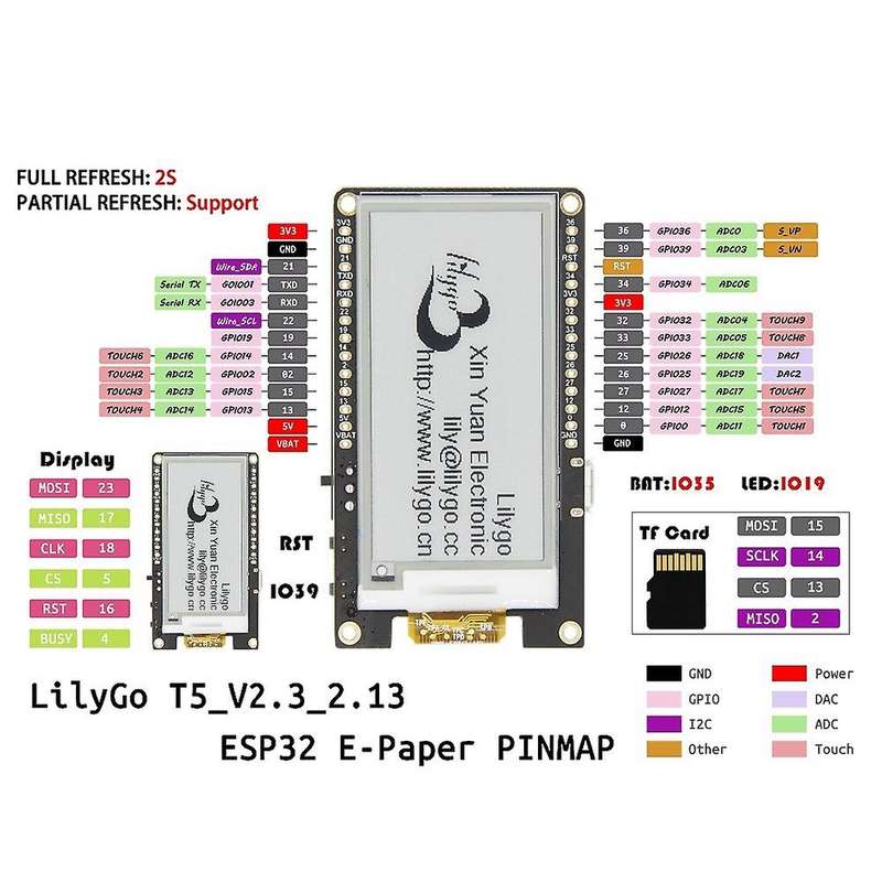 H239 T5 V2.3 WiFi Wireless Module 2.13 Inch E-Paper Screen New Driver Chip ESP32