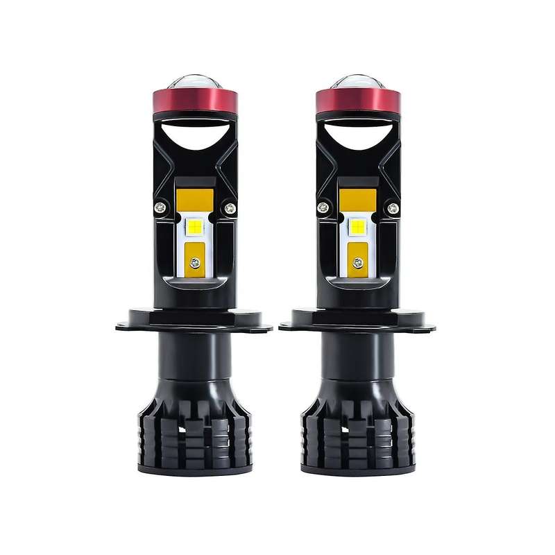 H4 Led Mini Projector 3d Lens 90w 25000lm Motorcycle Headlight Automobile Bulb Conversion Kit Hi/lo