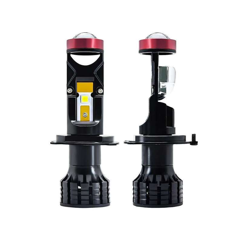 H4 Led Mini Projector 3d Lens 90w 25000lm Motorcycle Headlight Automobile Bulb Conversion Kit Hi/lo