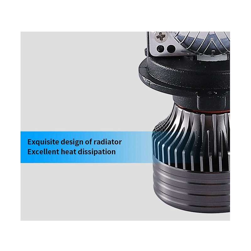 -h4--90w Led Double Light Lens Car Light Bulb
