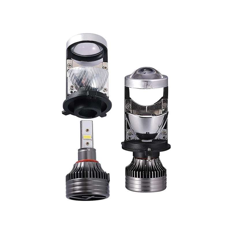 -h4--90w Led Double Light Lens Car Light Bulb