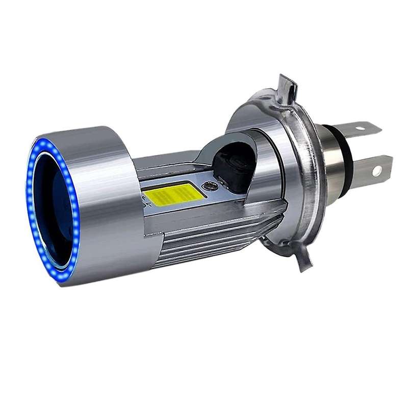 H4 LED Headlight Bulb Motorcycle Hi/Lo Beam with Angel Eye Daytime Running Light 25W 3000LM Super 6