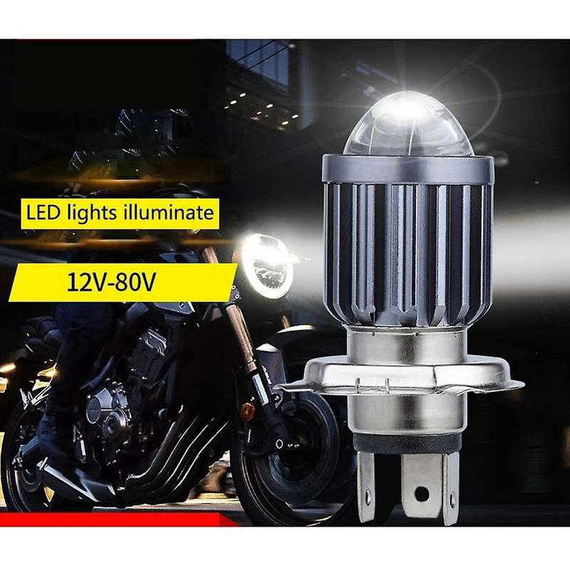 H6 BA20D Motorcycle Mini LED Projector Headlight Bulbs Colors White Yellow ATV Scooter E-Bikes Head