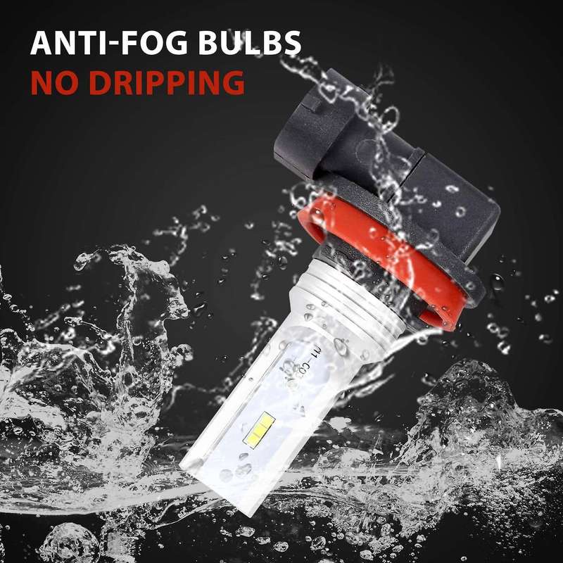 H8 H11 H16 Led Fog Light Bulb,Cool White 6500K (Pack Of 2)