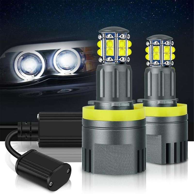 H8 Headlight Bulb 6000k 120w Led Angel Eyes Lights Canbus for E60 E61 E63 X5 E70 X6 E71 E90 E91 E92