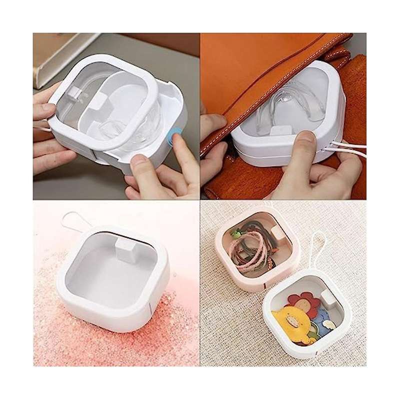 Hair Tie Organizer, 2pcs Hair Accessories Organizer Portable Stackable Hair Containers Pin Holder Tr