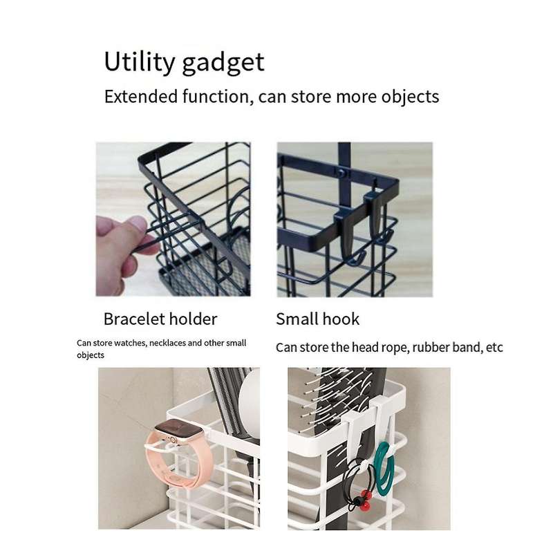 Hair Tool Organizer - Blow Dryer Holder /hair Dryer Holder Cabinet Door, Bathroom Organizer Hair Car
