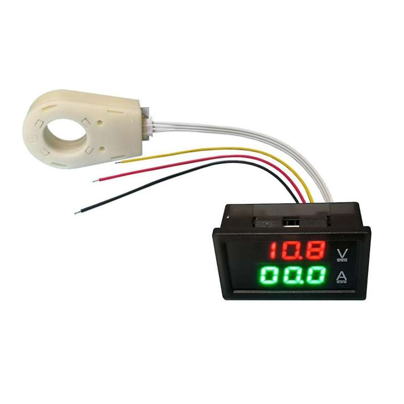 Hall Ammeter Voltmeter Dc 0-300v 200a Battery Monitor Led Digital Current Voltage Meter 12v 24v 36v