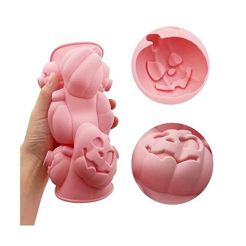Halloween 3-dimensional Pumpkin Cake Mold Baking Fondant Epoxy Silicone Mold Halloween Party Props