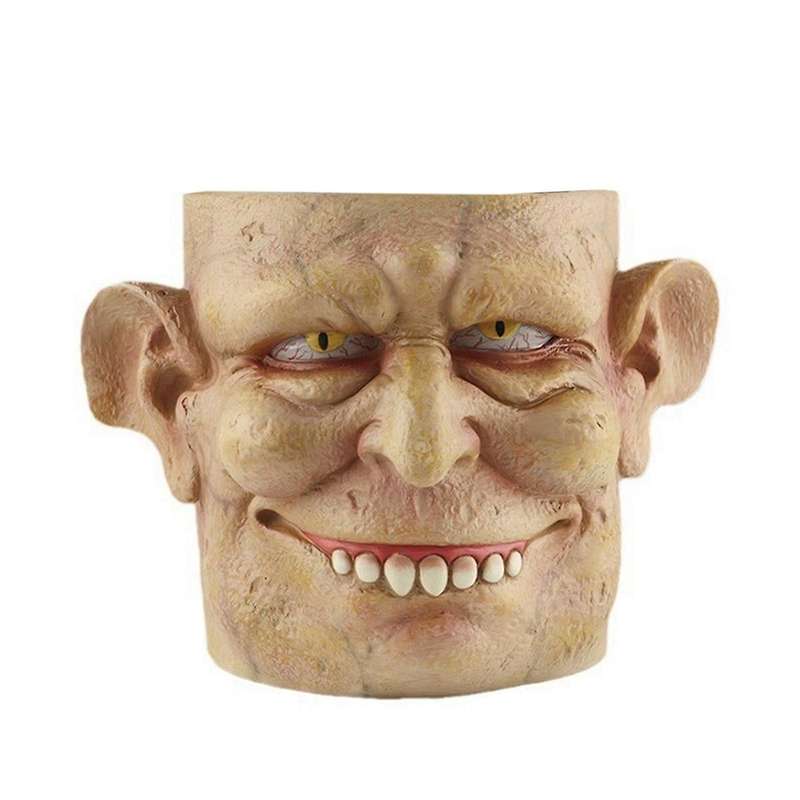 Halloween Horror Human Face Flower Pot Home Decoration Indoor Resin Cactus Fleshy Flower Pot Balcony