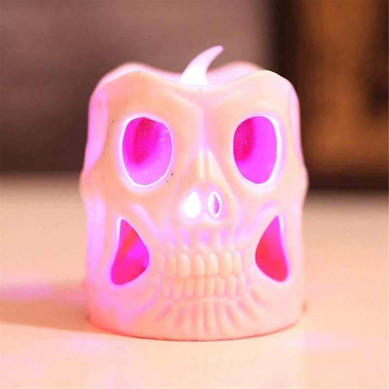 Halloween LED Candle Halloween Skeleton Pumpkin Decor Halloween Candles Pumpkin Halloween Electric C