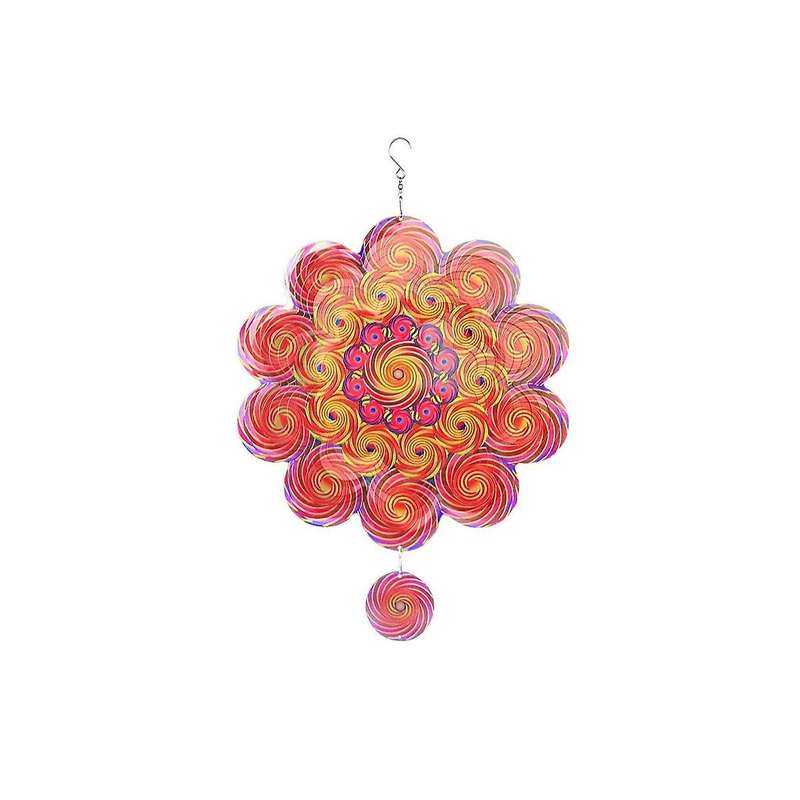 Halloween Lollipop Wind Spinner Rotating Garden Hanging Decor Kinetic Sculpture Wind Chime Yard Holi