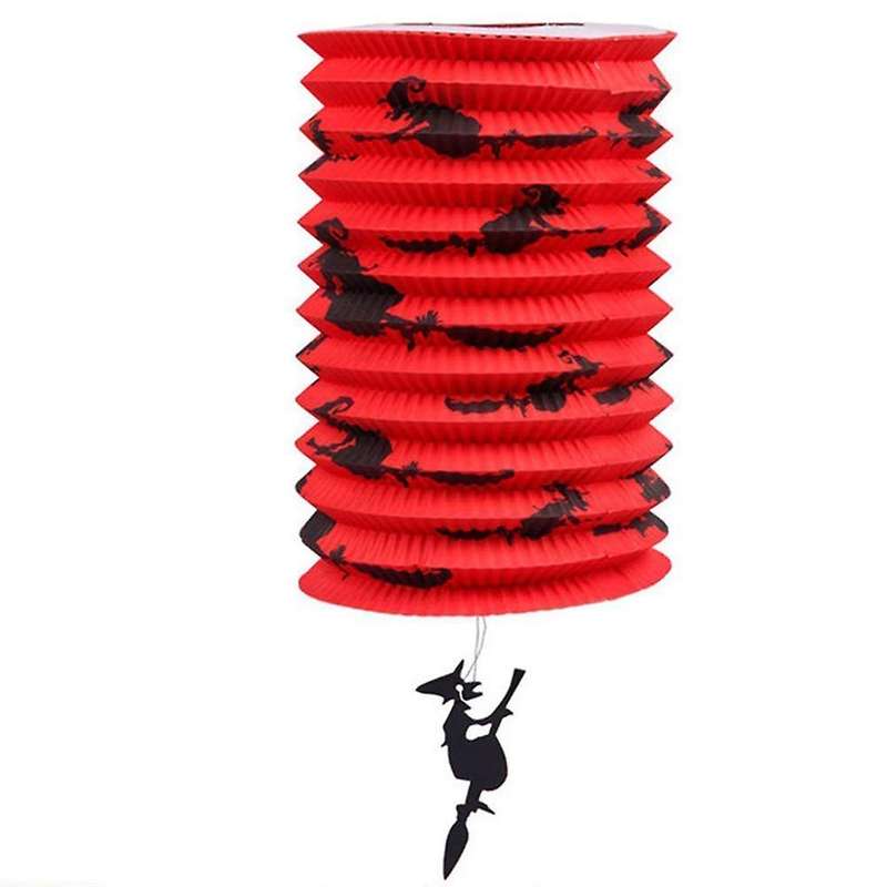 Halloween Organ Lantern Paper Lantern Bar KTV Decoration Witch Folding Lantern Halloween Party Decor