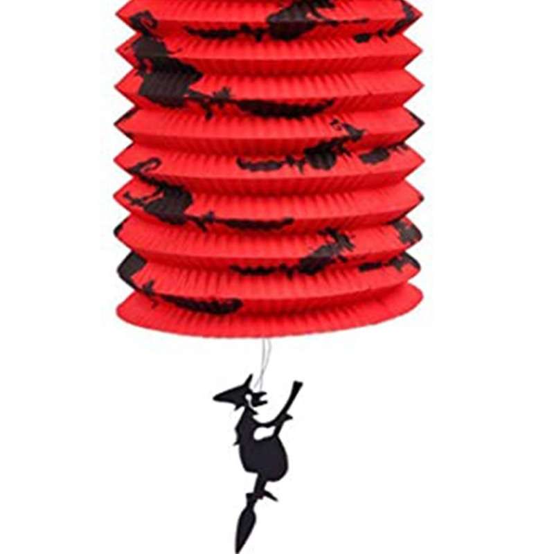 Halloween Organ Lantern Paper Lantern Bar KTV Decoration Witch Folding Lantern Halloween Party Decor