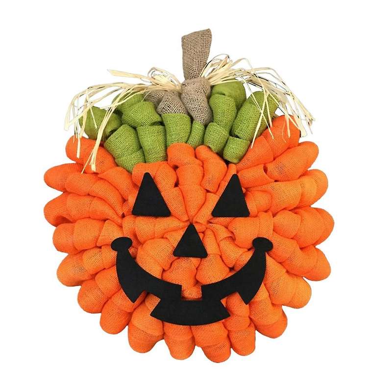 Halloween Pumpkin Door Hanging Wreath Decorations Party Supplies Sturdy Welcome Sign for Autumn Harv