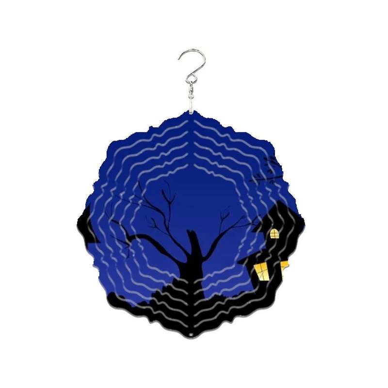 Halloween Series Wind Power White Coated Aluminum Plate Double-sided Printing Heat Transfer Wind Chi