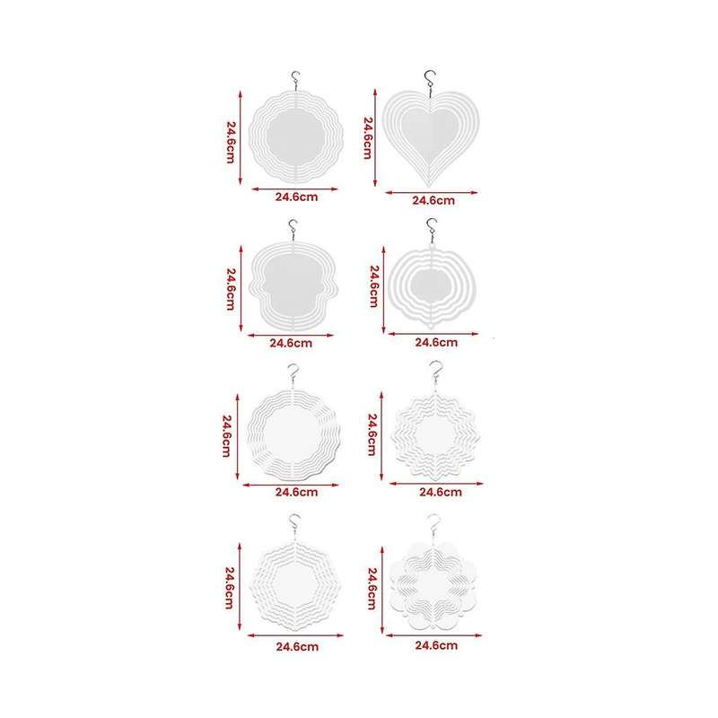 Halloween Series Wind Power White Coated Aluminum Plate Double-sided Printing Heat Transfer Wind Chi