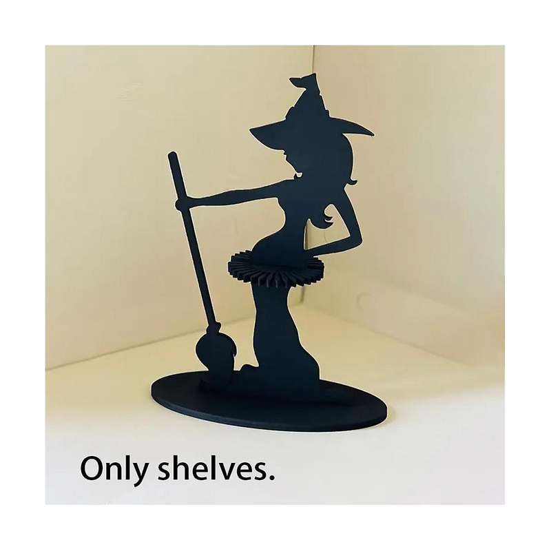 Halloween Witch Tabletop Server with Tablecloth Halloween Cupcake Witch Display Stand Home Decoratio
