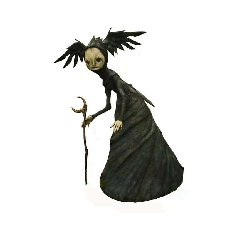 Halloween Witch Minifigure Statue Resin Creepy Witch Sculptures Garden Decoration for Home Desktop G